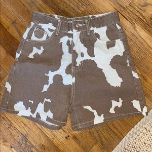 12th Tribe Cow Print Shorts
